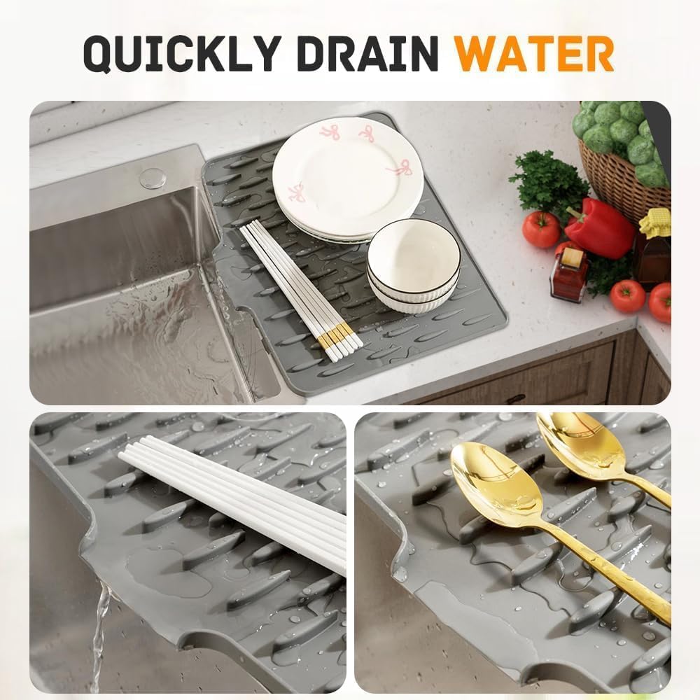 Premium Silicone Sink Mat – Heat-Resistant Non-Slip Dish Drying & Drainage Mat