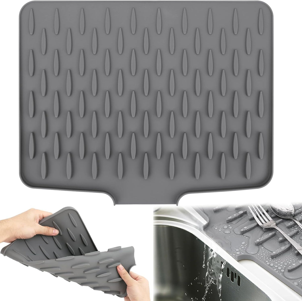 Premium Silicone Sink Mat – Heat-Resistant Non-Slip Dish Drying & Drainage Mat